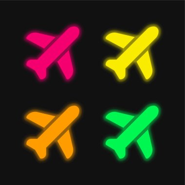 Parlayan neon vektör simgesi