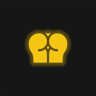 Anal sarı parlak neon simgesi