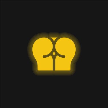 Anal yellow glowing neon icon clipart