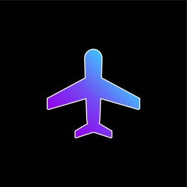 Uçak mavi gradyan vektör simgesi