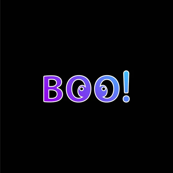 Boo Blue Gradient Vector Icon — Stock Vector