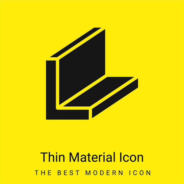 Значок минимального ярко-желтого материала