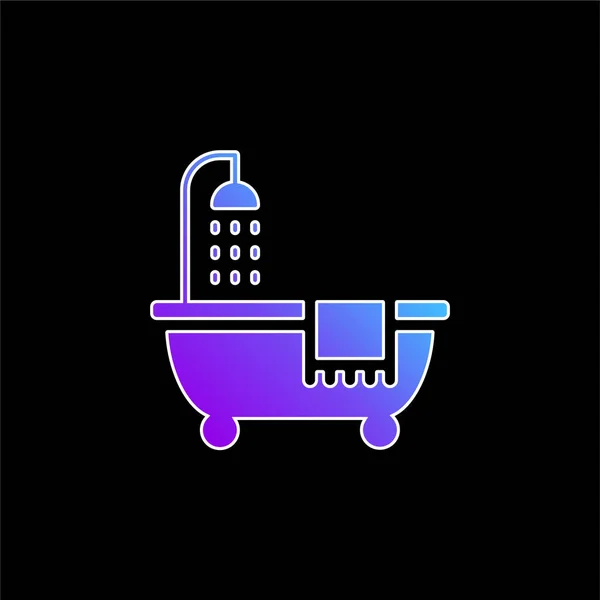 浴室青グラデーションベクトルアイコン — ストックベクタ