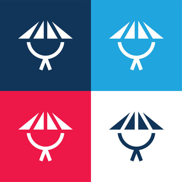 Бамбуковая шляпа синий и красный четыре цвета минимальный набор значков