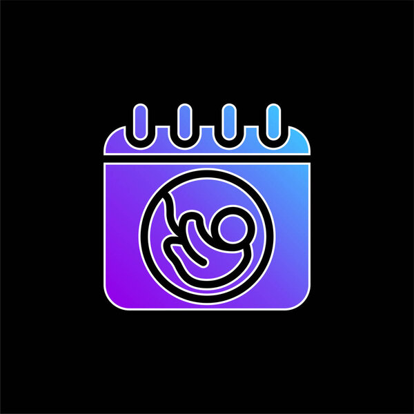 Birth blue gradient vector icon