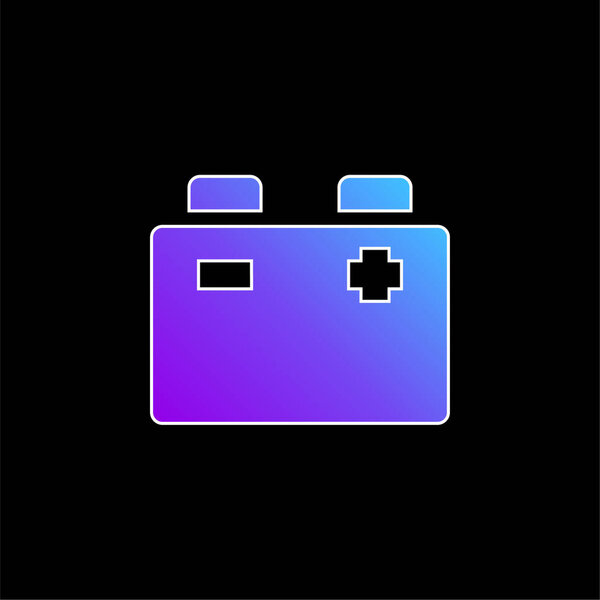 Значок синего градиента батареи