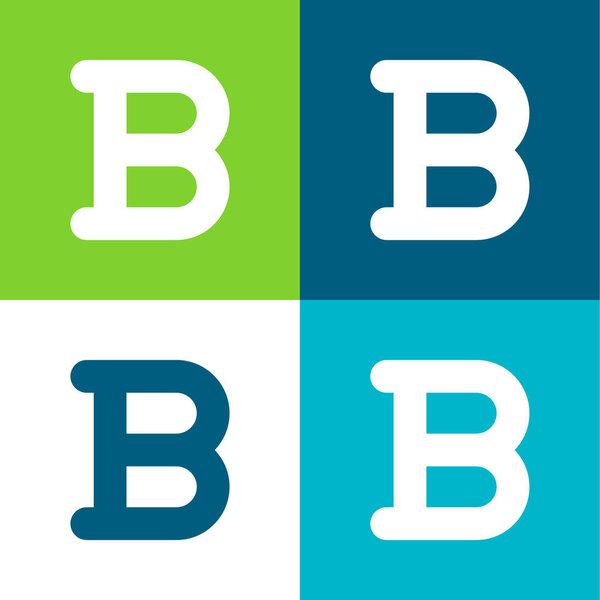 Жирная четырехцветная минимальная иконка