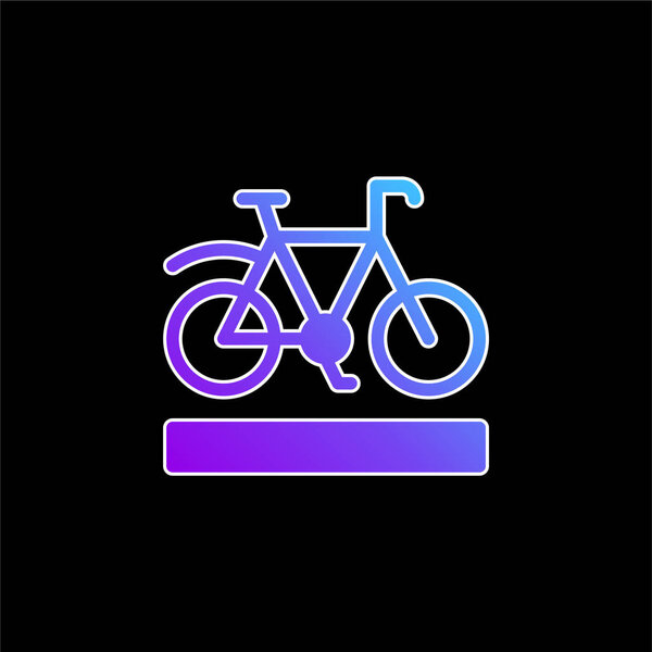 Bike Lane blue gradient vector icon