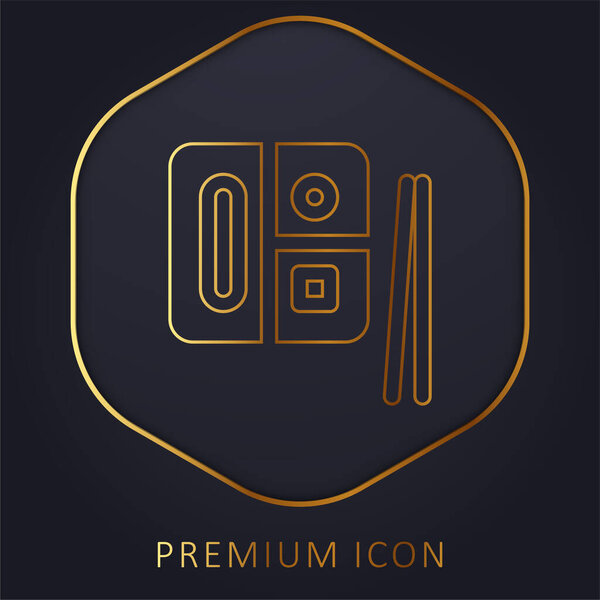 Логотип или иконка золотой линии Bento