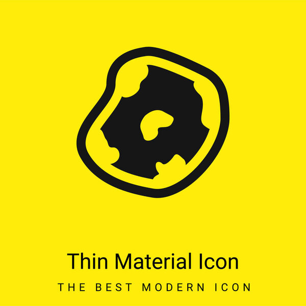 Asteroid minimal bright yellow material icon