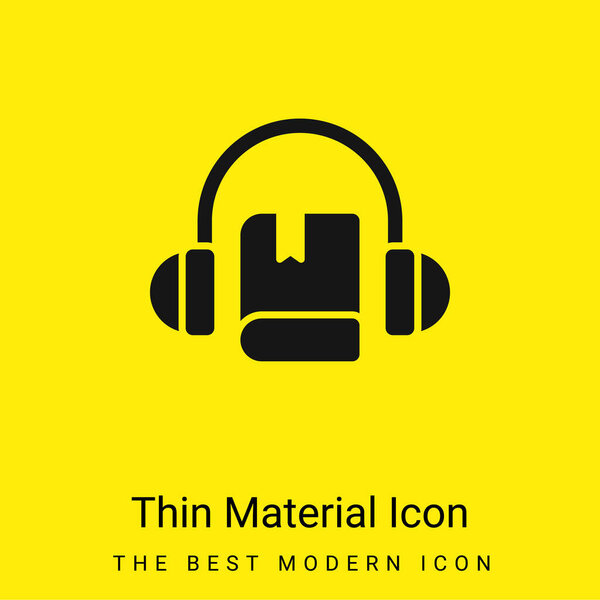 Audio Book minimal bright yellow material icon