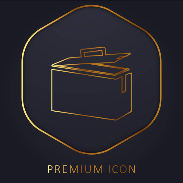 Ammo Tin golden line premium logo or icon