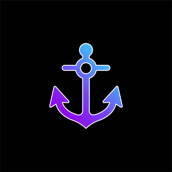 Anchor blue gradient vector icon