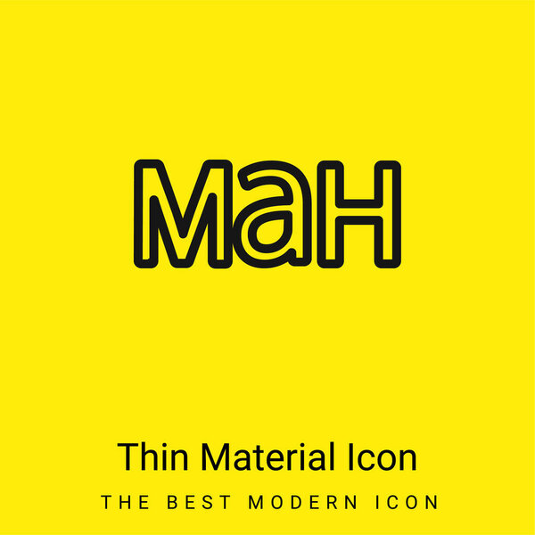 Символ валюты Азербайджана минимальный ярко-желтый иконка материала