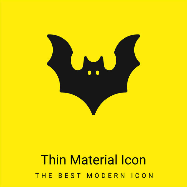 Bat minimal bright yellow material icon