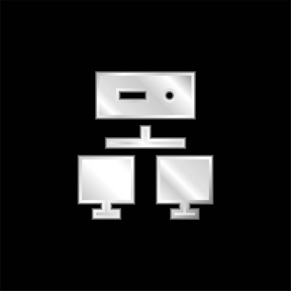 Balancer silver plated metallic icon