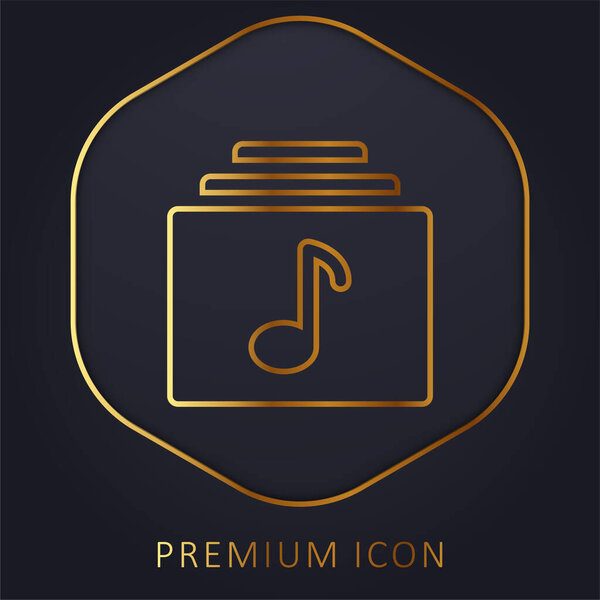 Логотип или значок золотой линии альбома