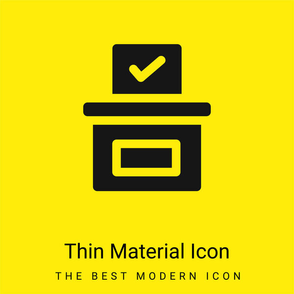 Ballot Box minimal bright yellow material icon