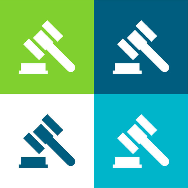 Аукцион Плоский четырехцветный минимальный набор значков