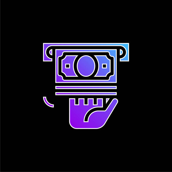 Значок синего градиента ATM