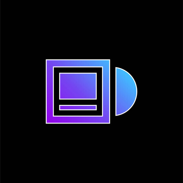 Album blue gradient vector icon