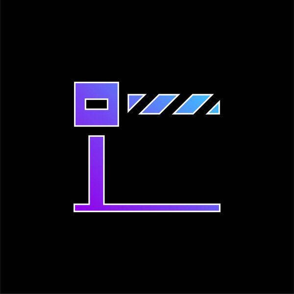 Barrier blue gradient vector icon