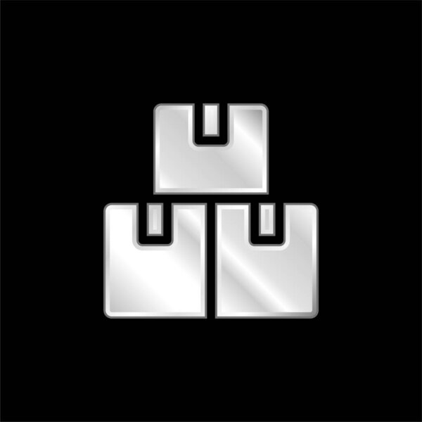 Серебристый металлический значок