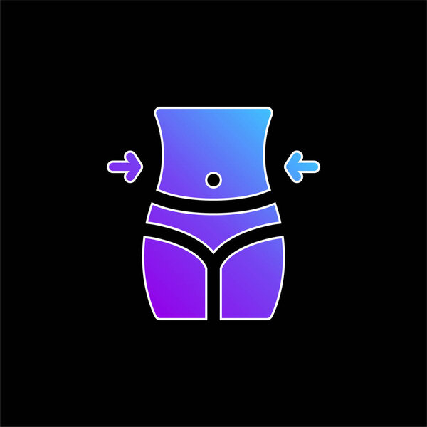 Belly blue gradient vector icon