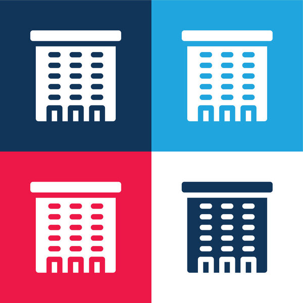 Минимальный набор значков синего и красного цветов