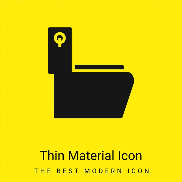 Bathroom Minimal Bright Yellow Material Icon — Stock Vector