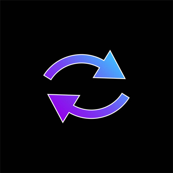 Arrows Couple blue gradient vector icon