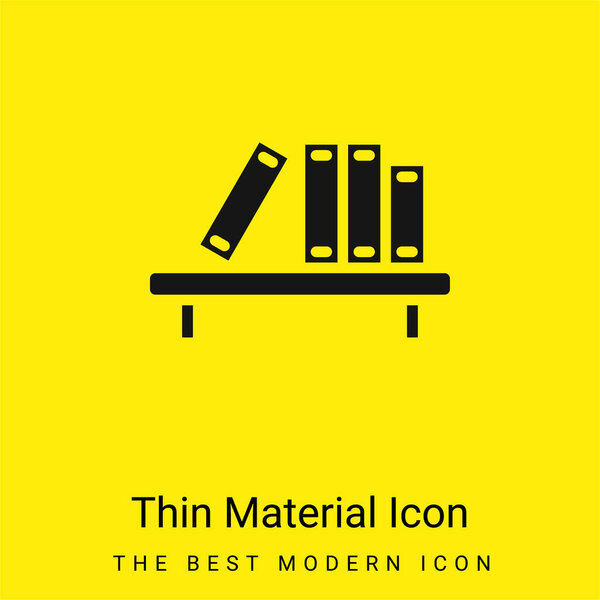 Book Shelf minimal bright yellow material icon