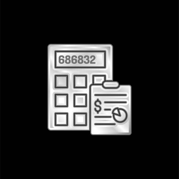 Серебристый металлический значок