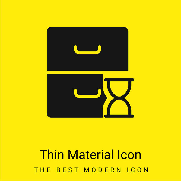 Archive minimal bright yellow material icon