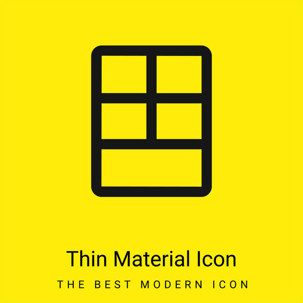 Big Layout minimal bright yellow material icon