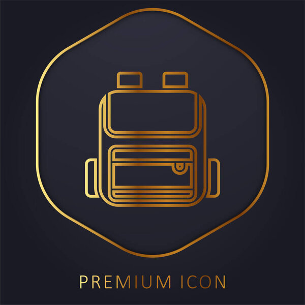 Рюкзак золотой линии премиум логотип или значок
