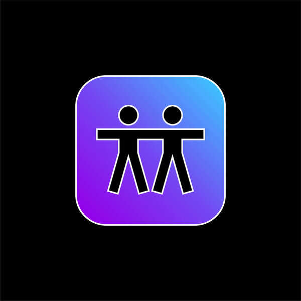 Apple blue gradient vector icon