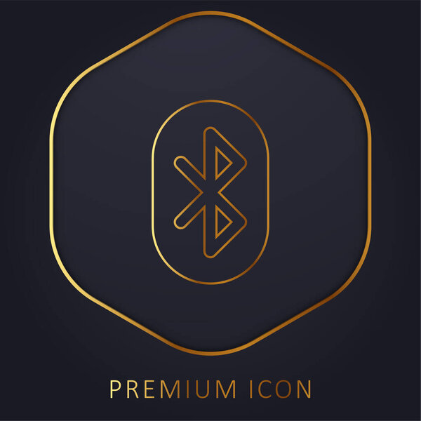 Bluetooth golden line premium logo or icon