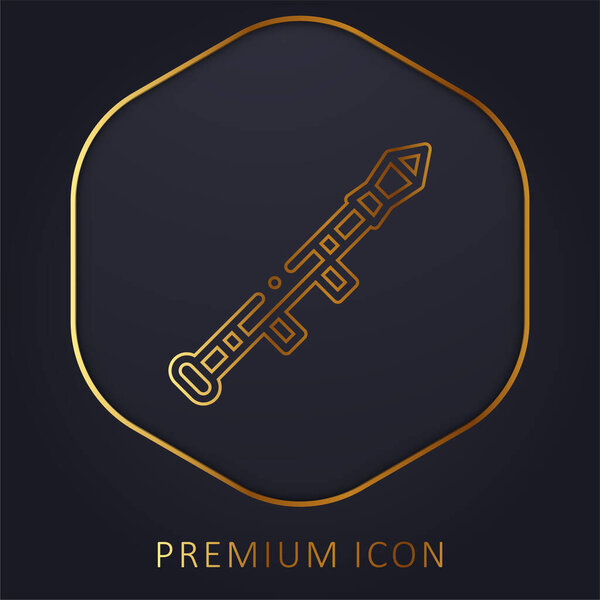 Bazooka golden line premium logo or icon