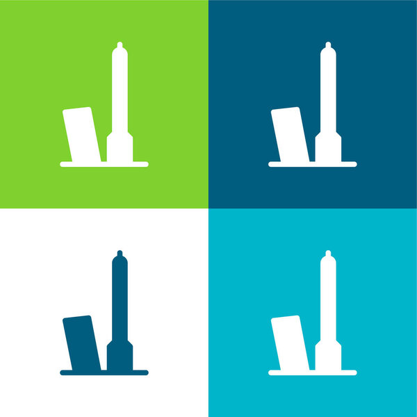 Bologna Flat four color minimal icon set