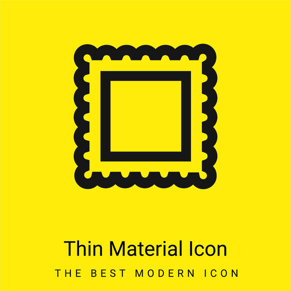 Frontera Para Imágenes Marco Mínimo Icono Material Amarillo Brillante — Vector de stock