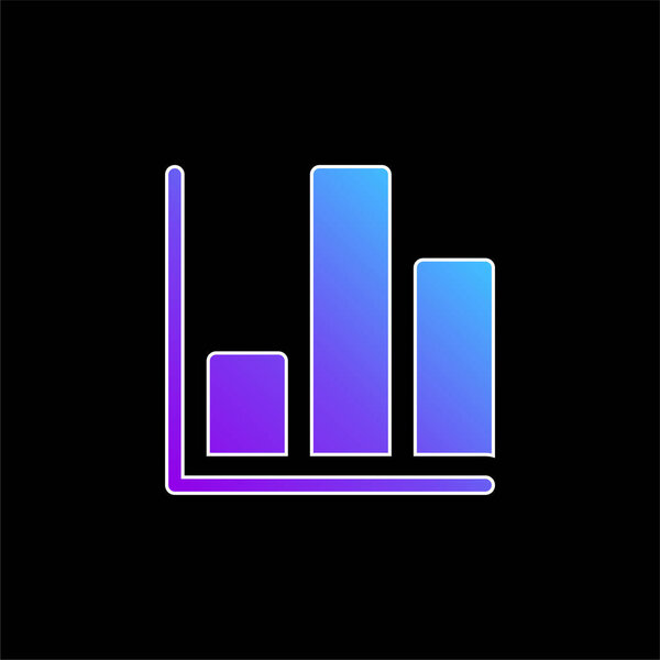 Значок синего градиента диаграммы