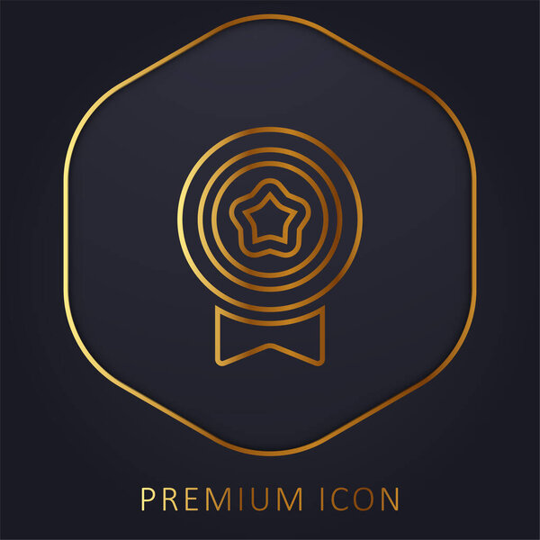 Значок золотой линии премиум логотип или значок