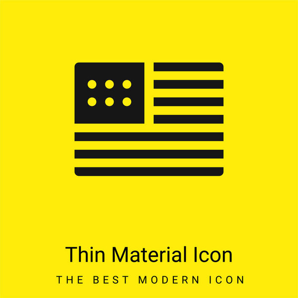 America minimal bright yellow material icon