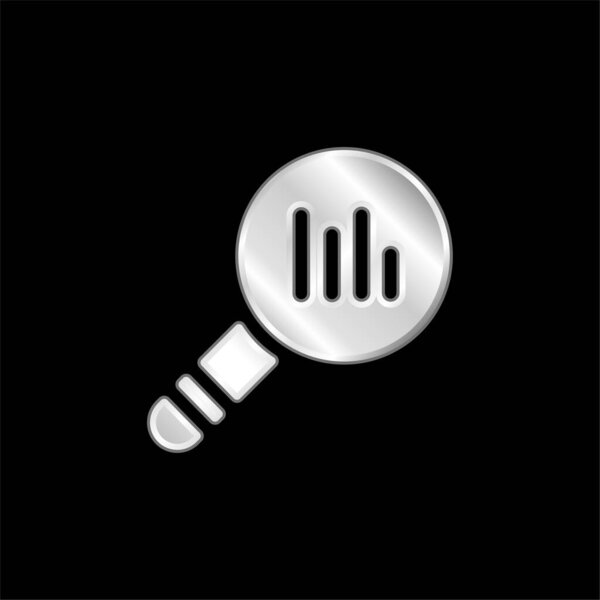 Аналитика серебристый металлический значок