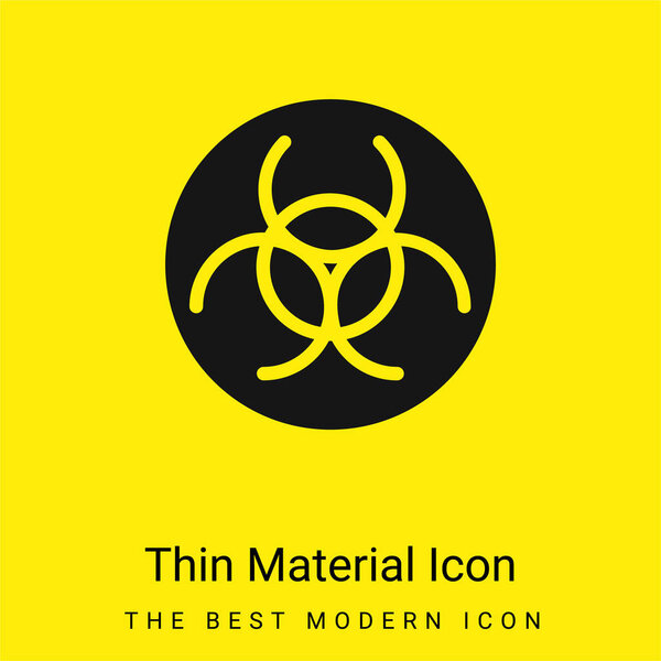 Biological Hazard минимальный ярко-желтый значок материала