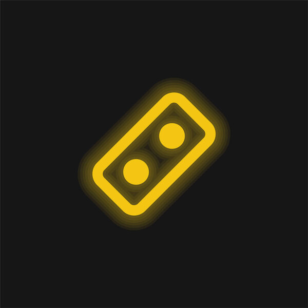 Иконка желтого перчаточного неона