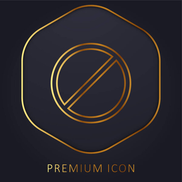 Access Denied golden line premium logo or icon