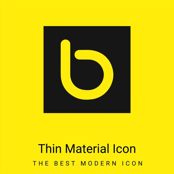 Bebo Minimaal Helder Geel Materiaal Icoon — Stockvector