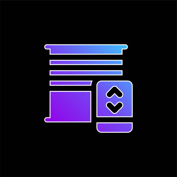 Blinds blue gradient vector icon